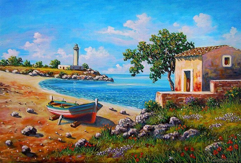 Dipinti di paesaggi, vendita quadri, comprare dipinti, olio su tela 